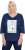 Ulla Popken Decorative Plant 3/4 Sleeve T-Shirt Ink Blue - Koszulki z nadrukiem dla kobiet - 