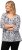 Ulla Popken Number Print 3/4 Sleeve Tee Snow White - Koszulki z nadrukiem dla kobiet - 