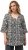 Ulla Popken Geometric Print Trumpet Sleeve Tee Black - Koszulki z nadrukiem dla kobiet - 