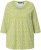 Ulla Popken Flower Print 3/4 Sleeve A-Line Tee Lime - Koszulki z nadrukiem dla kobiet - 