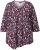 Ulla Popken Asymmetric Cowboy Boot Print Tee Dark Ruby - Koszulki z nadrukiem dla kobiet - 