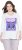 Ulla Popken Fashion Graphic T-Shirt Off-White - Koszulki z nadrukiem dla kobiet - 