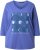 Ulla Popken Meet Me In The Moonlight 3/4 Sleeve Graphic Tee Atlantic Blue - Koszulki z nadrukiem dla kobiet - 