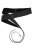 Ulla Popken Soft Leather Tie Belt Black - Paski damskie - 