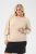 Kaffe Curve Lizzy Sweter z długim rękawem Beżowy - Swetry & dzianina - 