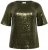 Kaffe Curve Mirana Sequin Blouse Ivy Green - Bluzki - 
