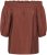Kaffe Curve Neela Off-Shoulder Blouse Henna Brown - Bluzki & koszule - 