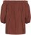 Kaffe Curve Neela Off-Shoulder Blouse Henna Brown - Bluzki & koszule - 