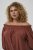 Kaffe Curve Neela Off-Shoulder Blouse Henna Brown - Bluzki & koszule - 