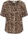 Kaffe Curve Ami Short Sleeve Blouse Printed Leopard - Bluzki & koszule - 
