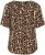Kaffe Curve Ami Short Sleeve Blouse Printed Leopard - Bluzki & koszule - 