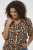 Kaffe Curve Ami Short Sleeve Blouse Printed Leopard - Bluzki & koszule - 