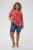 Kaffe Curve Ami Short Sleeve Blouse Printed Poppy Red - Bluzki & koszule - 