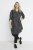 Kaffe Curve Milana Shirt Sukienka Czarny / Chalk pasek - Sukienki - 