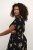 Kaffe Curve Jenna Sukienka Czarny/Brown Flower print - Sukienki - 