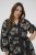 Kaffe Curve Kimmie Dress Black Chalk Embroidery - Sukienki midi - 