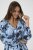 Kaffe Curve Aliana Dress Blue Flower Animal - Sukienki midi - 