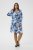Kaffe Curve Aliana Dress Blue Flower Animal - Sukienki midi - 