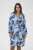 Kaffe Curve Aliana Dress Blue Flower Animal - Sukienki midi - 