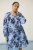 Kaffe Curve Aliana Dress Blue Flower Animal - Sukienki midi - 