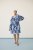 Kaffe Curve Aliana Dress Blue Flower Animal - Sukienki midi - 