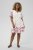 Kaffe Curve Rosa Mini Dress White Rose Border Flower - Sukienki mini - 