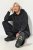 Ulla Popken Sweater Knit Fleece Hoodie Black - Bluzy & bluzy z kapturem - Przytulne bluzy, hoody i swetry