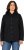 Ulla Popken Cable Knit Long Sleeve Hoodie Black - Bluzy & bluzy z kapturem - 