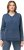 Ulla Popken Raw Hem Long Sleeve Hoodie Night Blue - Bluzy & bluzy z kapturem - 