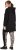 Ulla Popken Longline Lace Up Hoodie Black - Bluzy & bluzy z kapturem - 