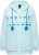 Ulla Popken Plush Alpine Striped Motif Loungewear Hoodie Baby Blue - Bluzy & bluzy z kapturem - 