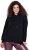 Ulla Popken Decorative Lace-Up Hoodie Black - Bluzy & bluzy z kapturem - 