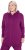 Ulla Popken Contrast Piping Zip-Up Hoodie Pink Berry - Bluzy & bluzy z kapturem - 
