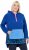 Ulla Popken Color Block Fleece Hoodie Denim Blue - Bluzy & bluzy z kapturem - 