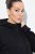 Ulla Popken Mix Fabric Reflective Trim Zip Hoodie Black - Bluzy & bluzy z kapturem - Przytulne bluzy, hoody i swetry