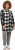 Ulla Popken Mixed Plaid Long Sleeve Button Down Shacket Black - Kurtki - 