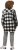 Ulla Popken Mixed Plaid Long Sleeve Button Down Shacket Black - Kurtki - 