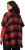 Ulla Popken Oversized Plaid Wing Collar Poncho Red Orange - Kurtki - 