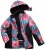 Ulla Popken HYPRAR Graphic Stripe Fully Lined Ski Jacket Teal - Kurtki - 