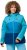 Ulla Popken HYPRAR Colorblock Fully Lined Ski Jacket Bright Turquoise - Kurtki - 