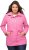 Ulla Popken HYPRAR Striped Triple Function Jacket Fuchsia Pink - Kurtki - 