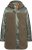 Ulla Popken Mixed Texture Fleece Quilted Jacket Olive - Kurtki - 