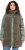 Ulla Popken Mixed Texture Fleece Quilted Jacket Olive - Kurtki - 