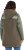 Ulla Popken Mixed Texture Fleece Quilted Jacket Olive - Kurtki - 