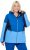 Ulla Popken HYPRAR Performance Colorblock Ski Jacket Denim Blue - Kurtki - 