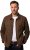 JP1880 Leather Jacket Nubuck Shirt Collar Brown - Kurtki Męskie Duże Rozmiary - Kurtki Duże rozmiary 2XL-8XL
