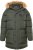 JP1880 Quilted Parka Lightweight and Warm with Faux Fur Hood Dark Green - Kurtki Męskie Duże Rozmiary - Kurtki Duże rozmiary 2XL-8XL