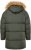 JP1880 Quilted Parka Lightweight and Warm with Faux Fur Hood Dark Green - Kurtki Męskie Duże Rozmiary - Kurtki Duże rozmiary 2XL-8XL