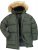 JP1880 Quilted Parka Lightweight and Warm with Faux Fur Hood Dark Green - Kurtki Męskie Duże Rozmiary - Kurtki Duże rozmiary 2XL-8XL