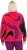 Ulla Popken Abstract Print Zip Fleece Jacket Pink Berry - Kurtki - 